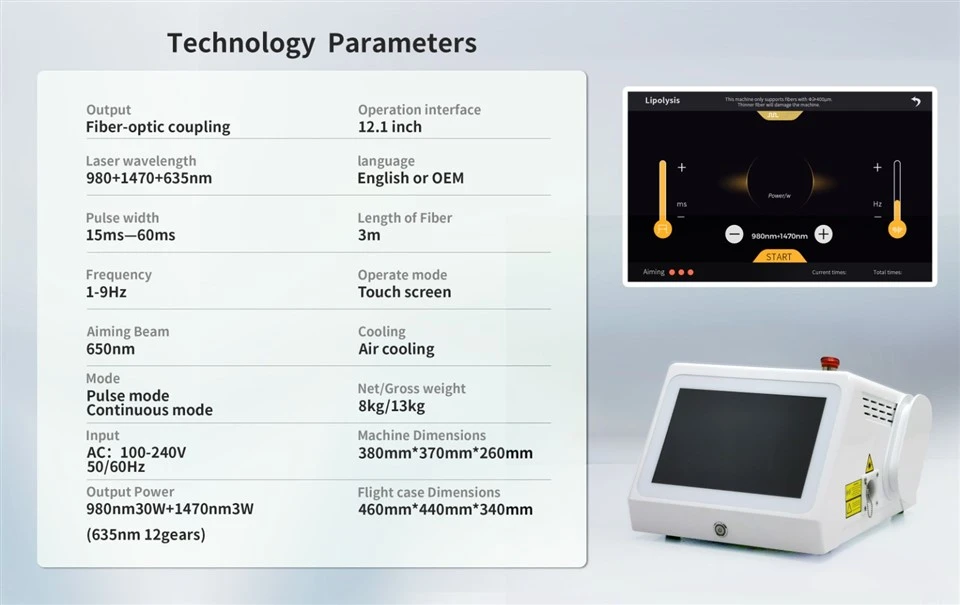 980nm 1470nm 635nm Endolift Laser factory